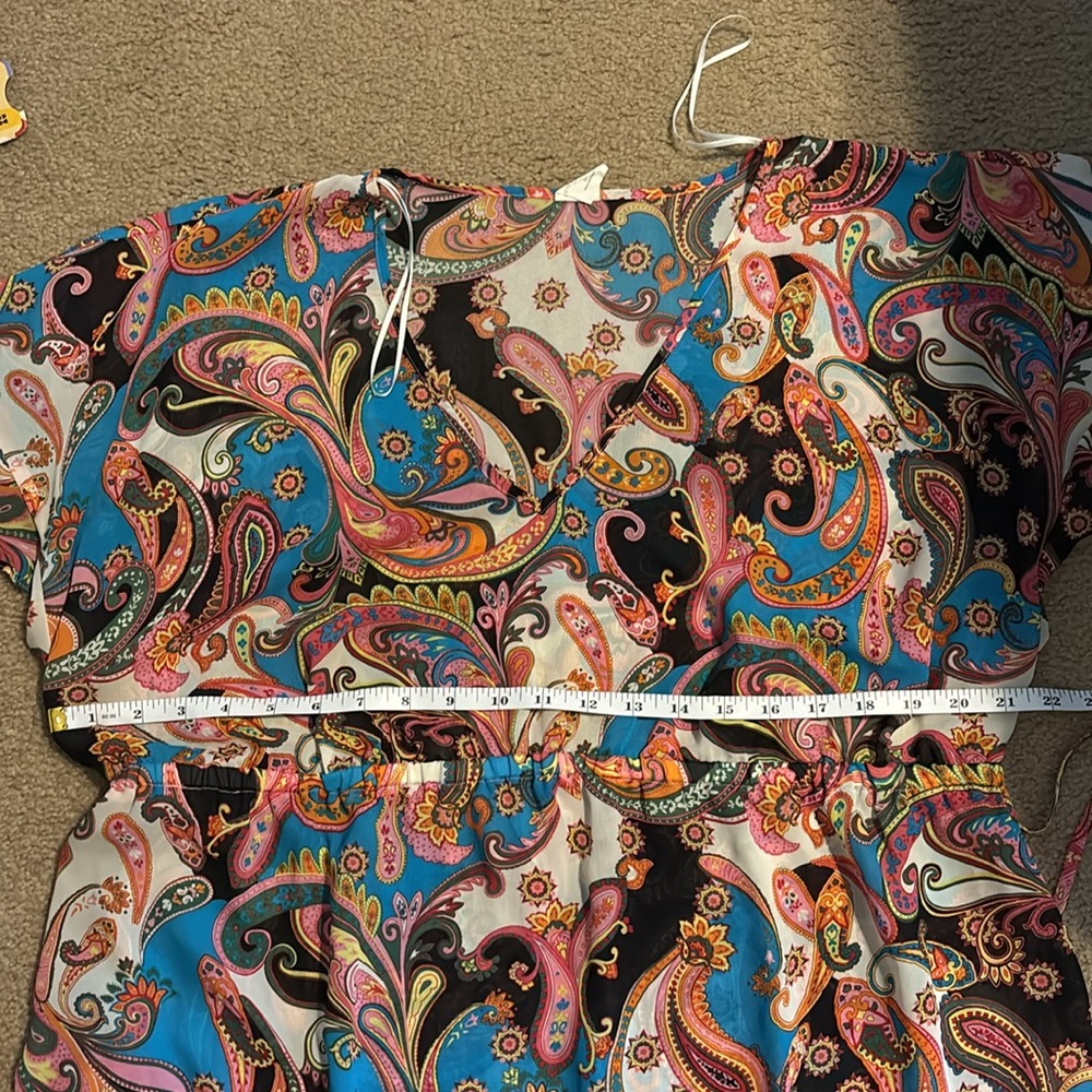 Liz Lange Maternity Multicolor Paisley Print Cover Up Size XL - Picture 8 of 9